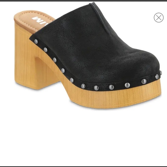 MIA Shoes - Novi studded black heel mule mia